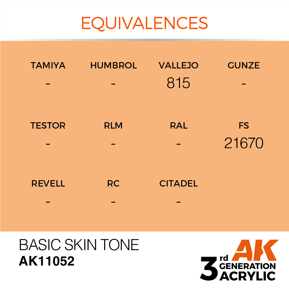 AK-11052 AK Interactive 3G Acrylic Basic Skin Tone 17ml