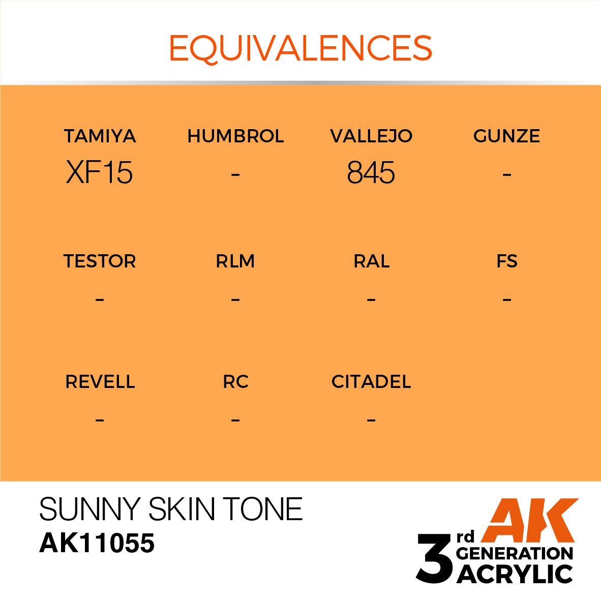 AK-11055 AK Interactive 3G Acrylic Sunny Skin Tone 17ml