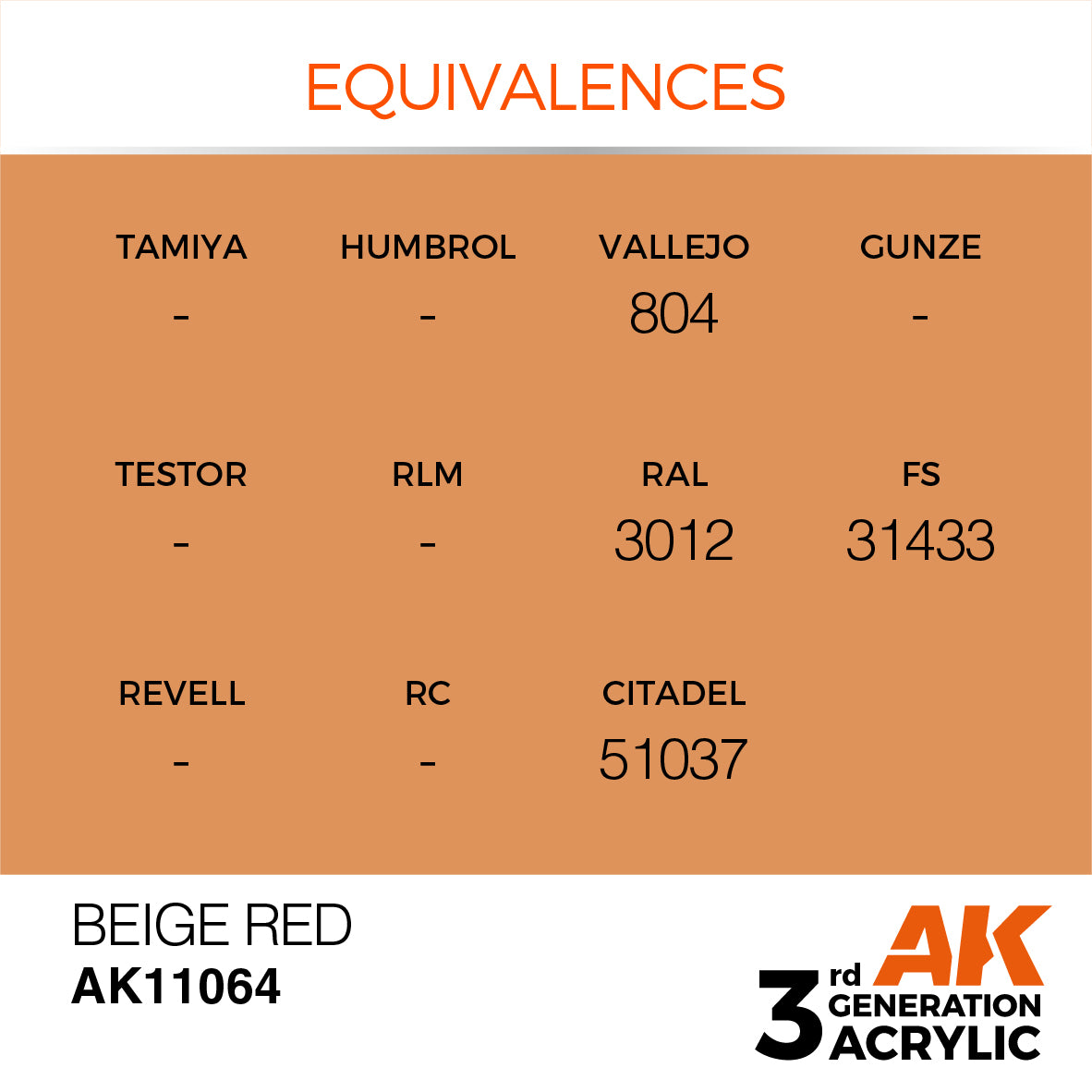 AK-11064 AK Interactive 3G Acrylic Beige Red 17ml