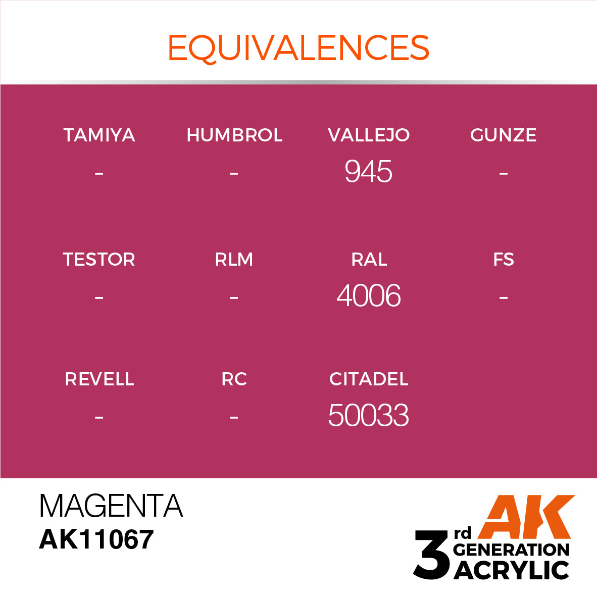 AK-11067 AK Interactive 3G Acrylic Magenta 17ml