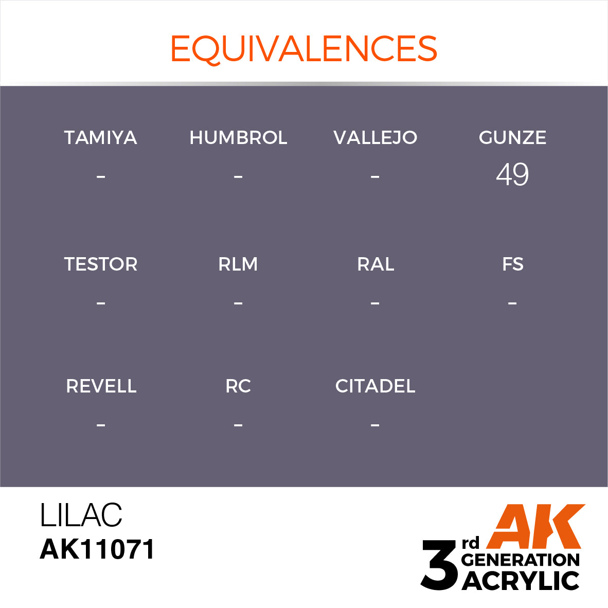 AK-11071 AK Interactive 3G Acrylic Lilac 17ml