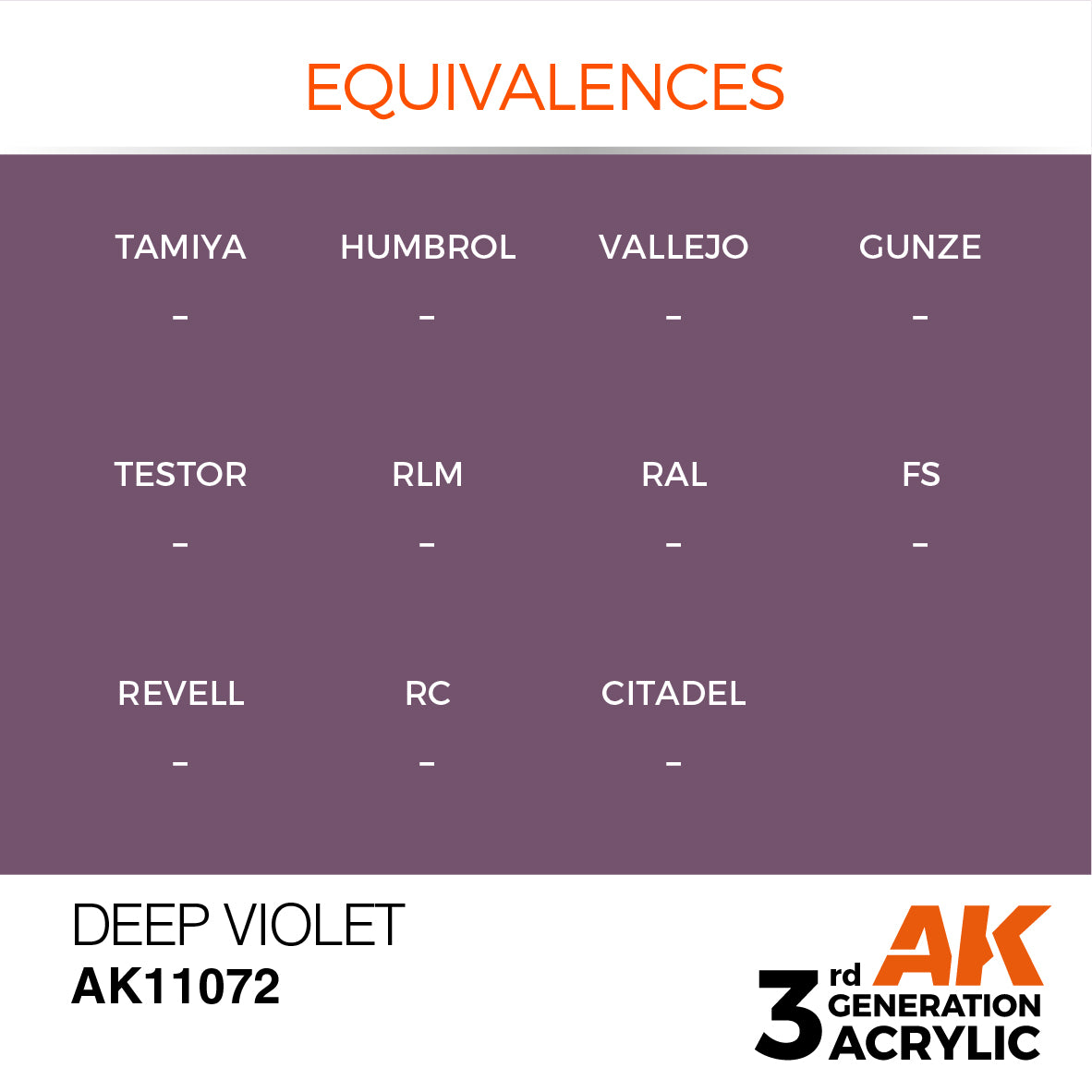 AK-11072 AK Interactive 3G Acrylic Deep Violet 17ml