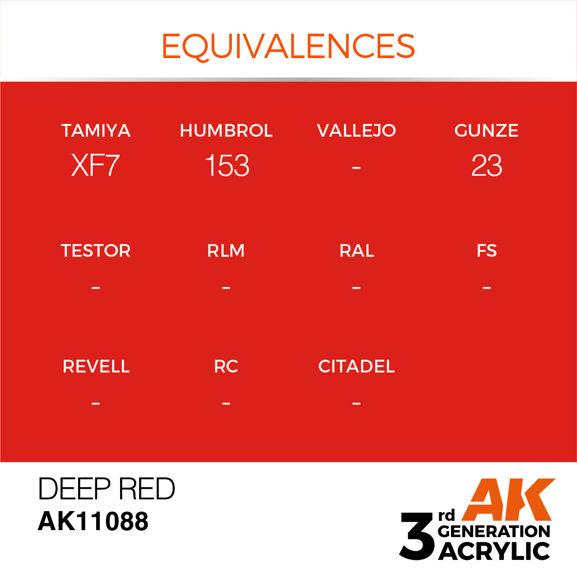 AK-11088 AK Interactive 3G Acrylic Deep Red 17ml