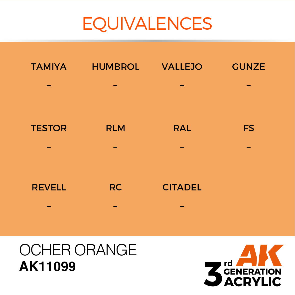 AK-11099 AK Interactive 3G Acrylic Ocher Orange 17ml