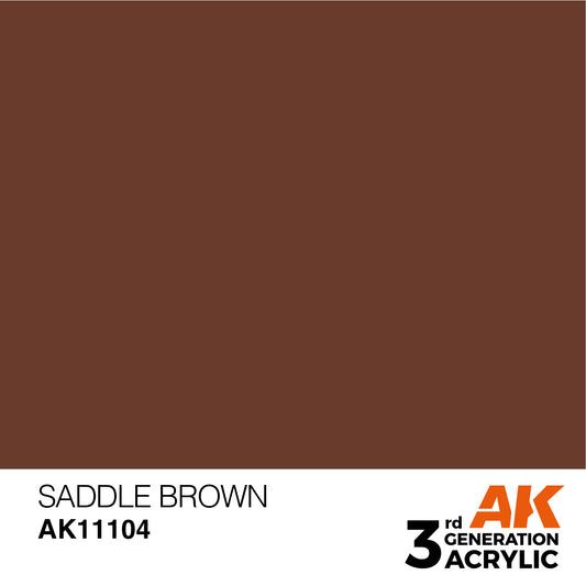 AK-11104 AK Interactive 3G Acrylic Saddle Brown 17ml