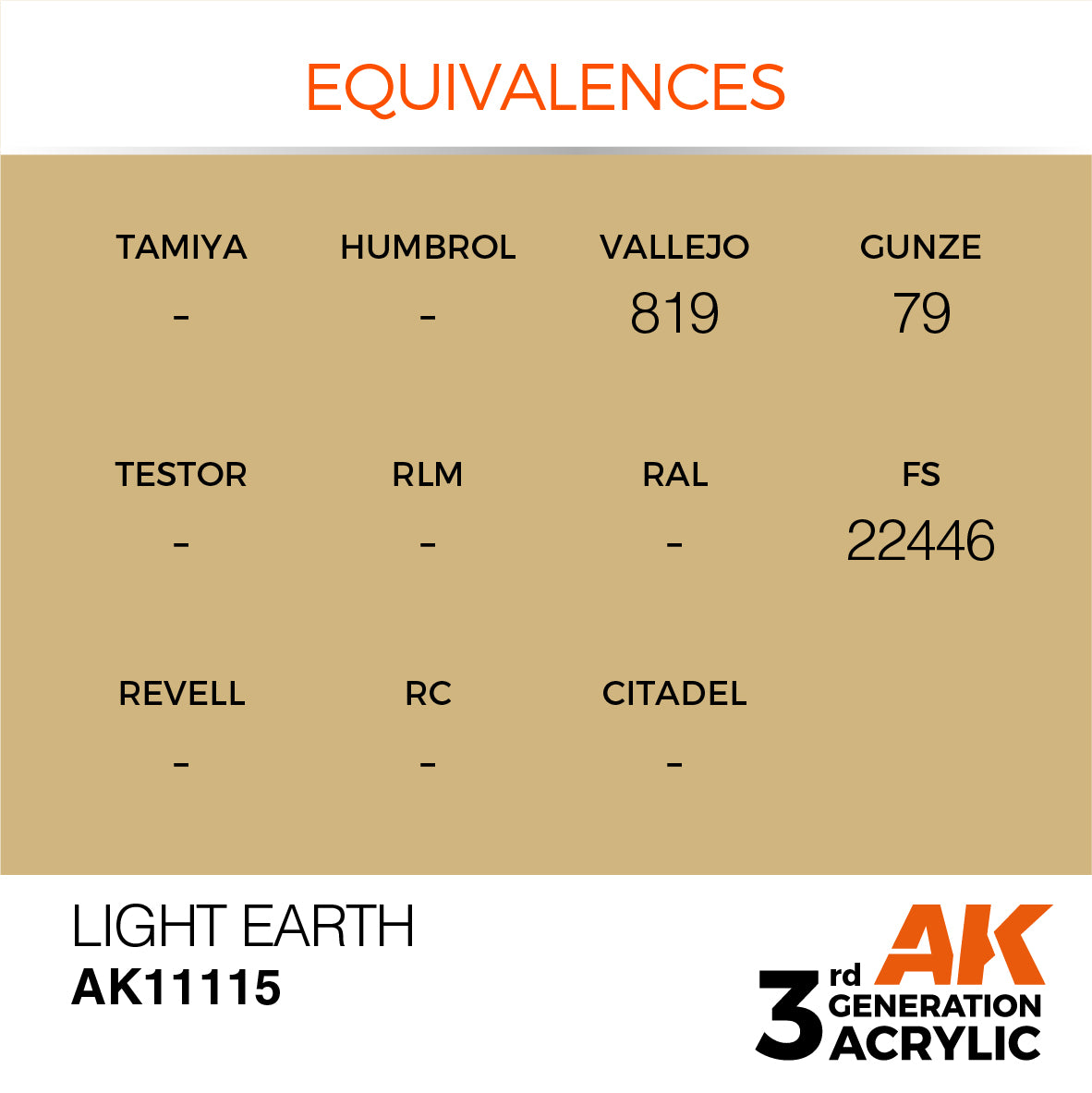 AK-11115 AK Interactive 3G Acrylic Light Earth 17ml