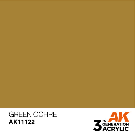 AK-11122 AK Interactive 3G Acrylic Green Ocher 17ml