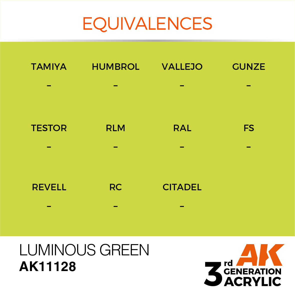 AK-11128 AK Interactive 3G Acrylic Luminous Green 17ml