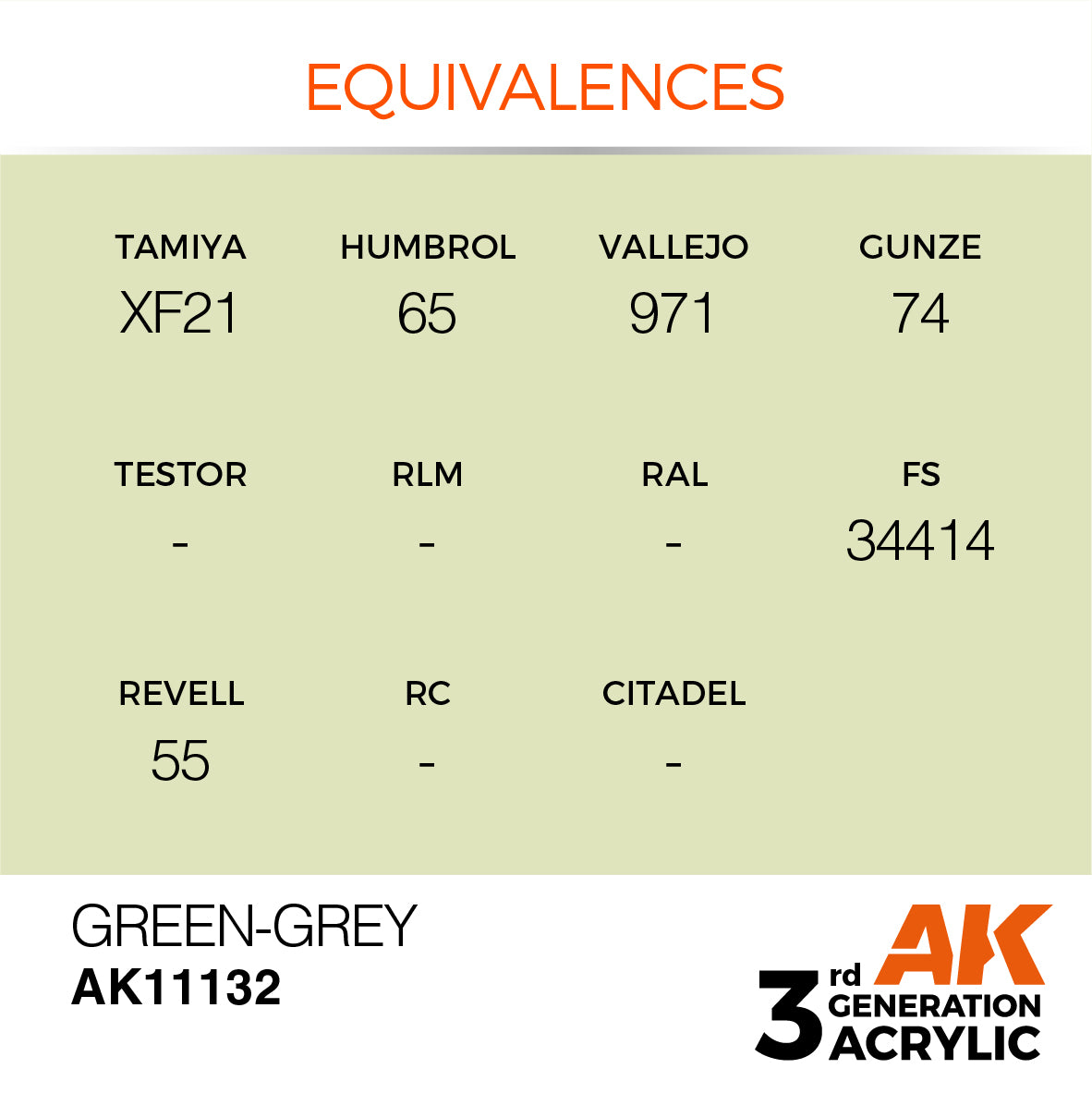 AK-11132 AK Interactive 3G Acrylic Green-Grey 17ml