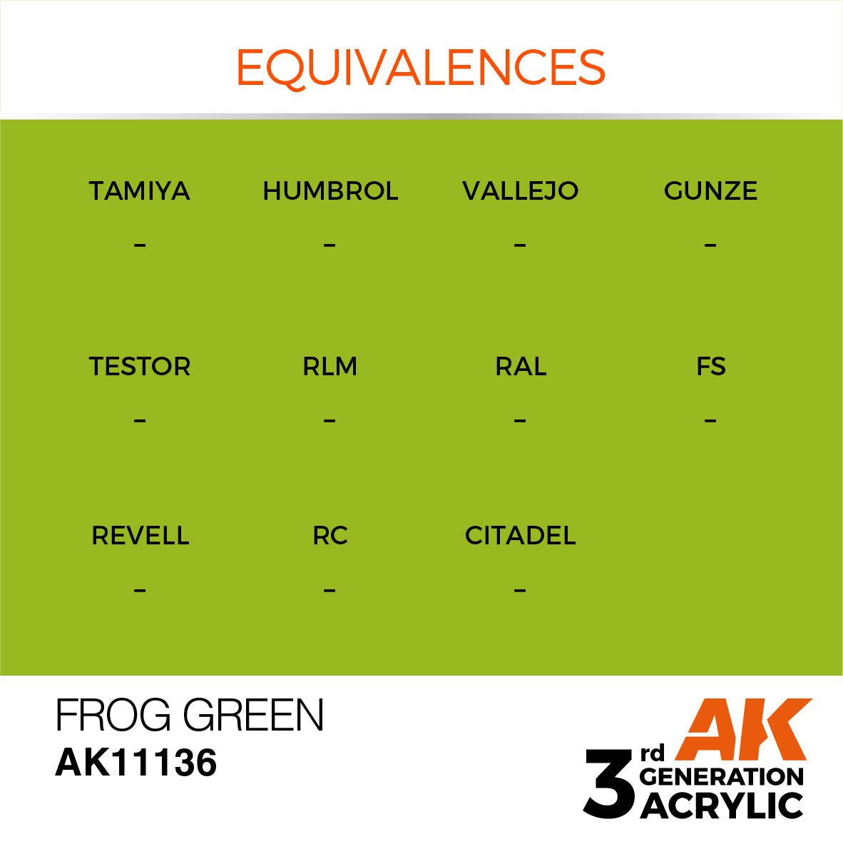 AK-11136 AK Interactive 3G Acrylic Frog Green 17ml