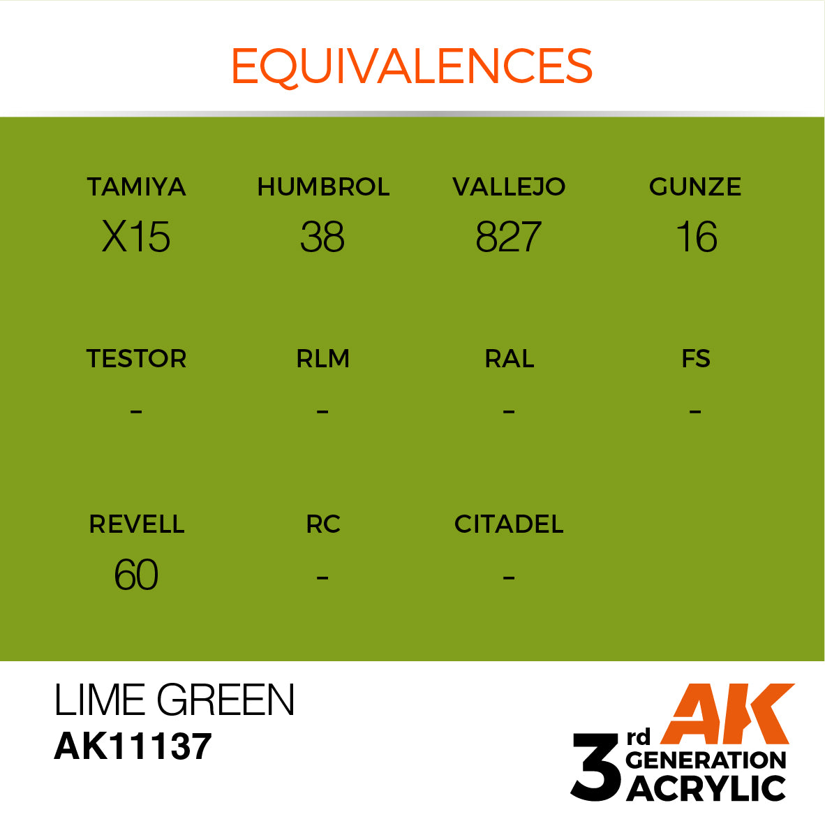 AK-11137 AK Interactive 3G Acrylic Lime Green 17ml