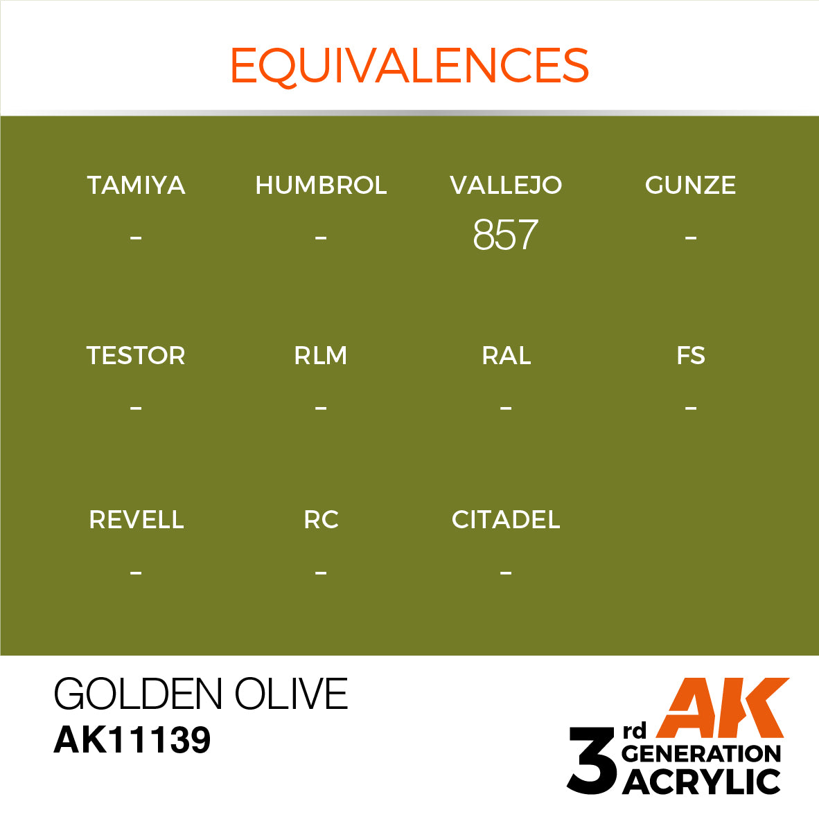 AK-11139 AK Interactive 3G Acrylic Golden Olive 17ml