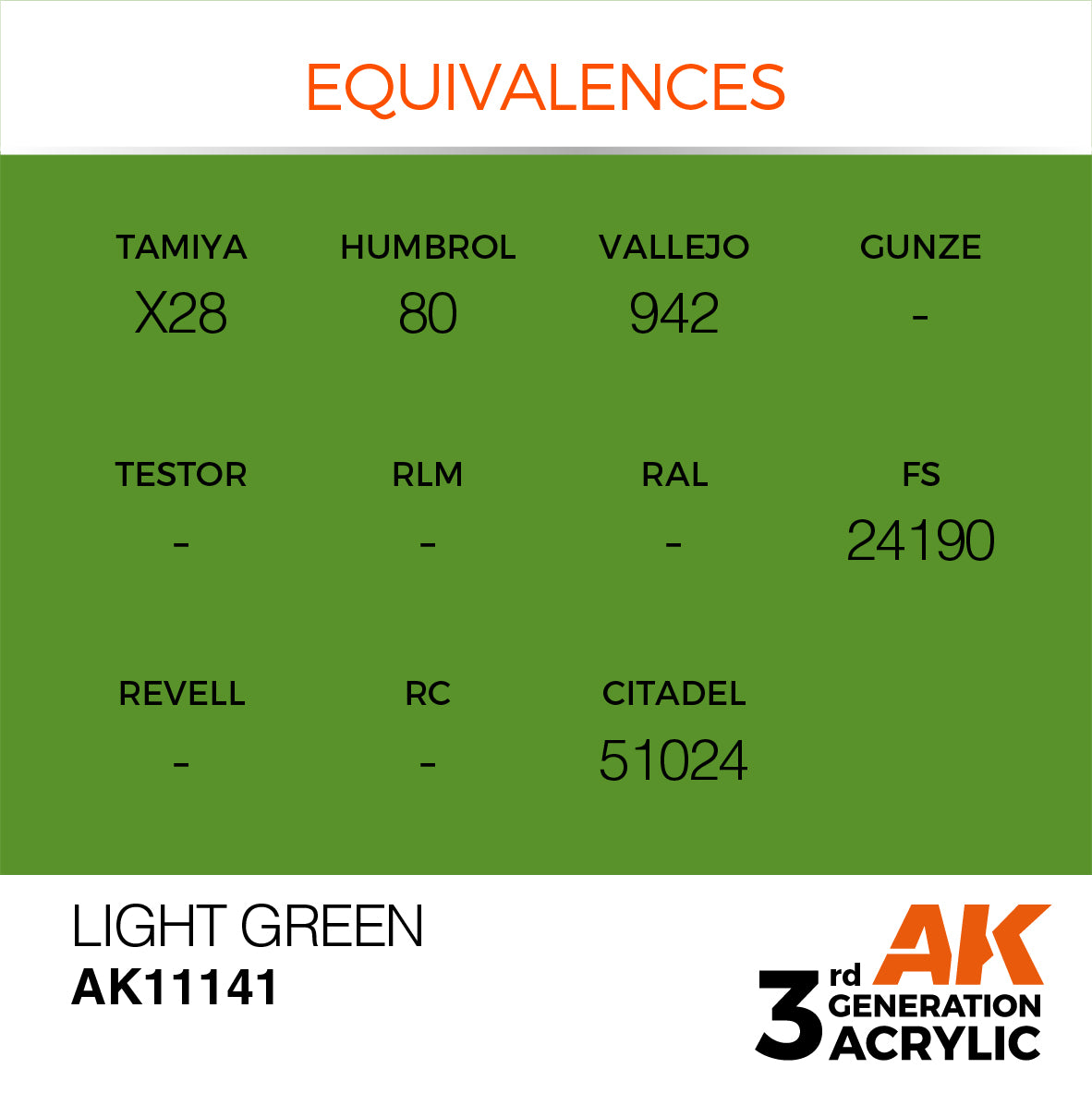 AK-11141 AK Interactive 3G Acrylic Light Green 17ml