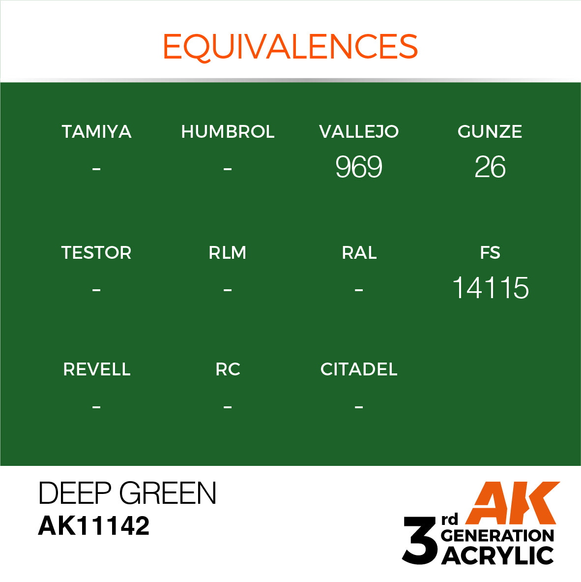 AK-11142 AK Interactive 3G Acrylic Deep Green 17ml