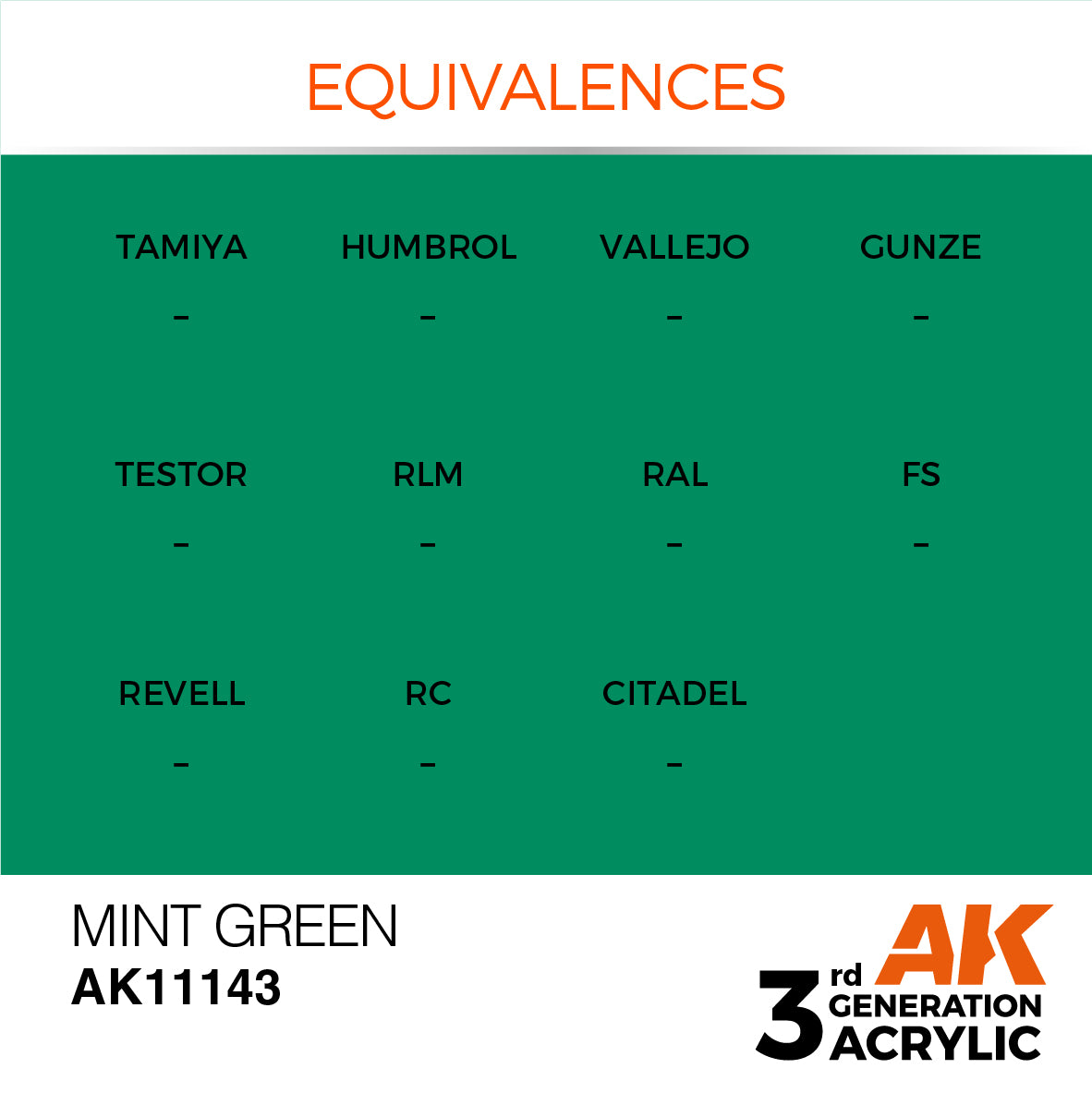 AK-11143 AK Interactive 3G Acrylic Mint Green 17ml