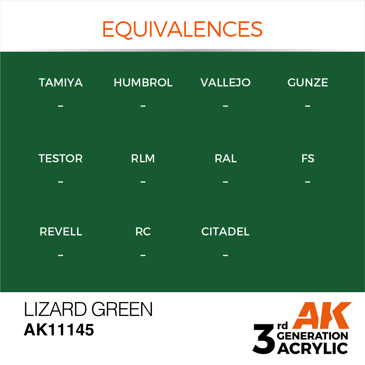 AK-11145 AK Interactive 3G Acrylic Lizard Green 17ml