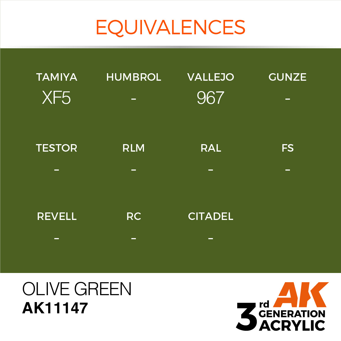 AK-11147 AK Interactive 3G Acrylic Olive Green 17ml