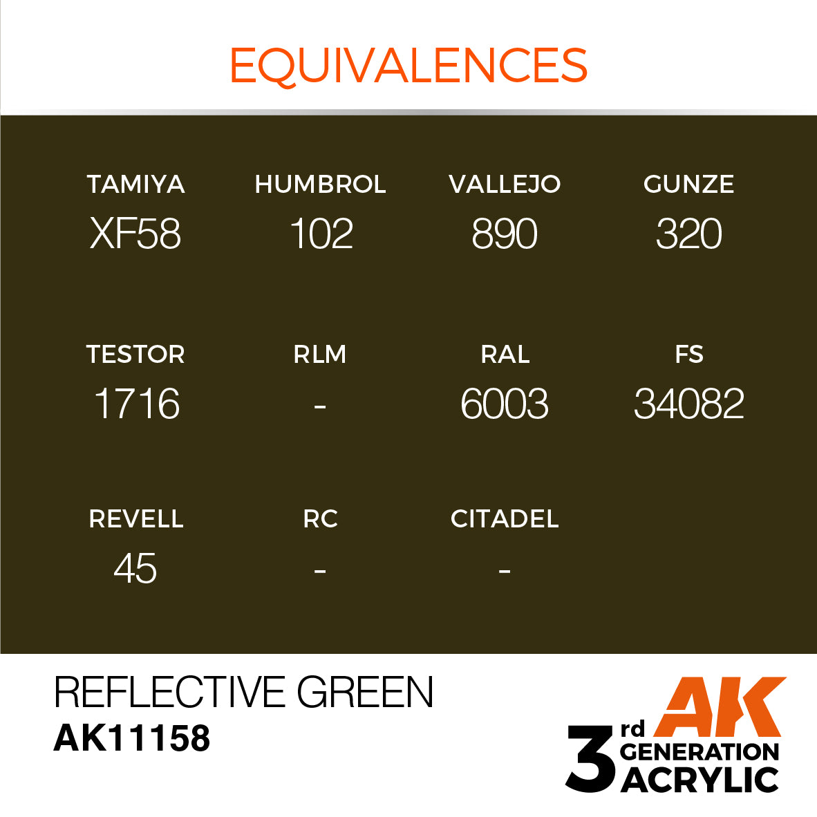 AK-11158 AK Interactive 3G Acrylic Reflective Green 17ml