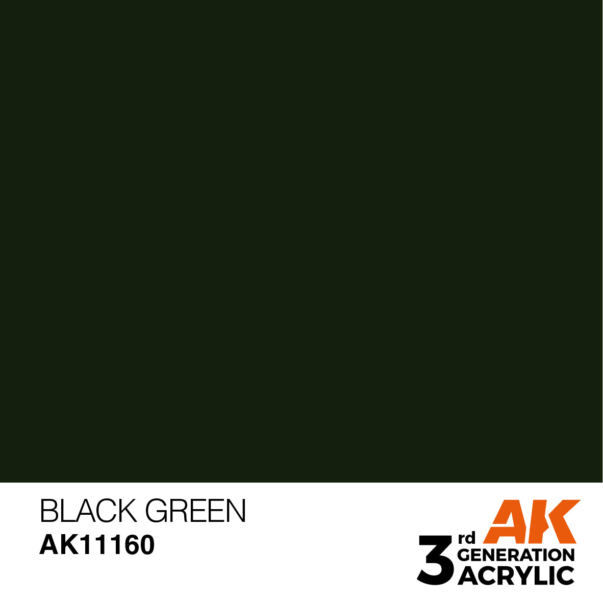 AK-11160 AK Interactive 3G Acrylic Black Green 17ml