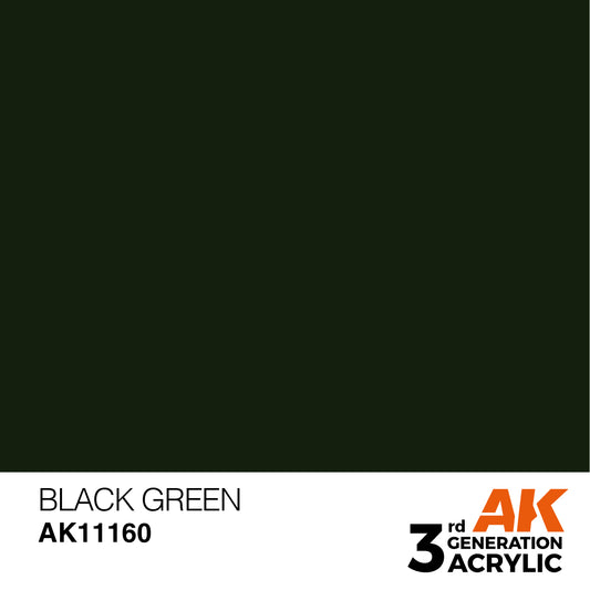 AK-11160 AK Interactive 3G Acrylic Black Green 17ml