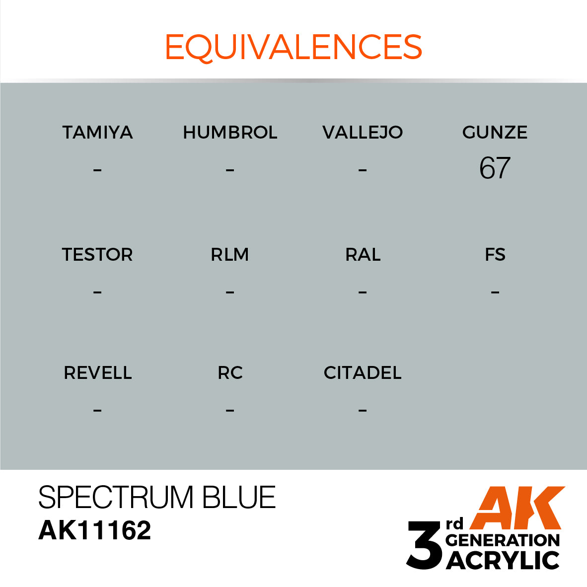 AK-11162 AK Interactive 3G Acrylic Spectrum Blue 17ml