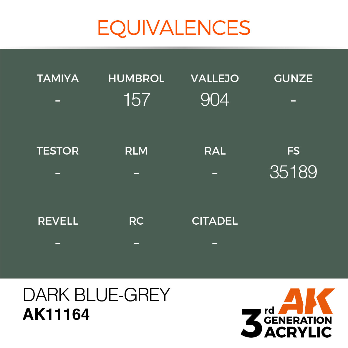 AK-11164 AK Interactive 3G Acrylic Dark Blue-Grey 17ml