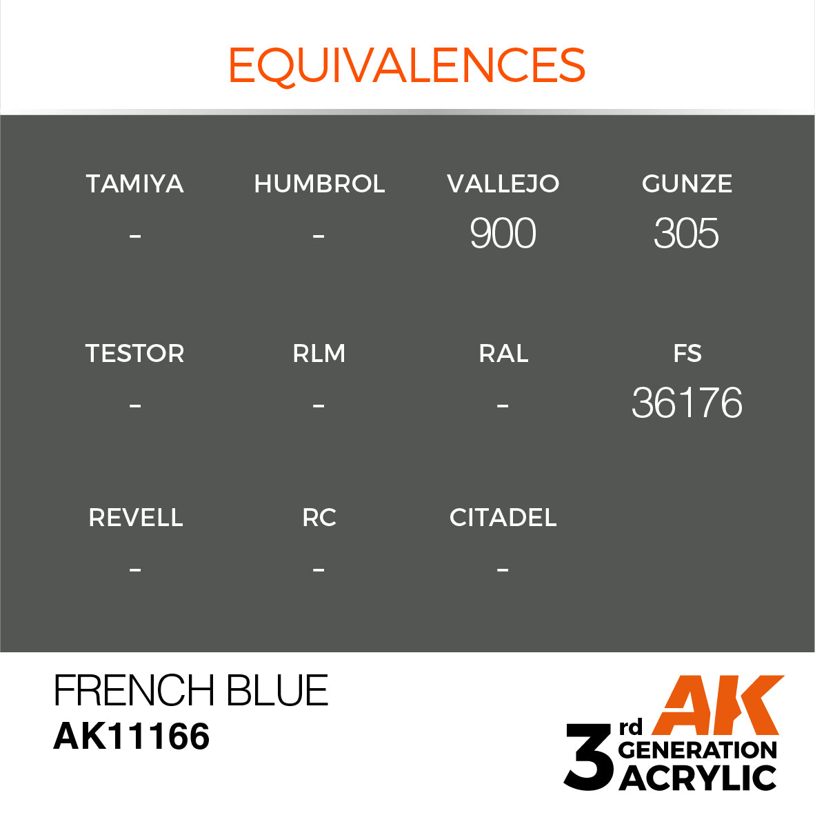 AK-11166 AK Interactive 3G Acrylic French Blue 17ml