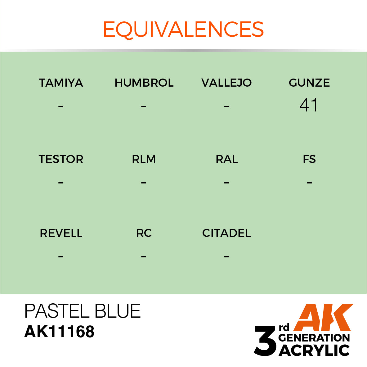 AK-11168 AK Interactive 3G Acrylic Pastel Blue 17ml