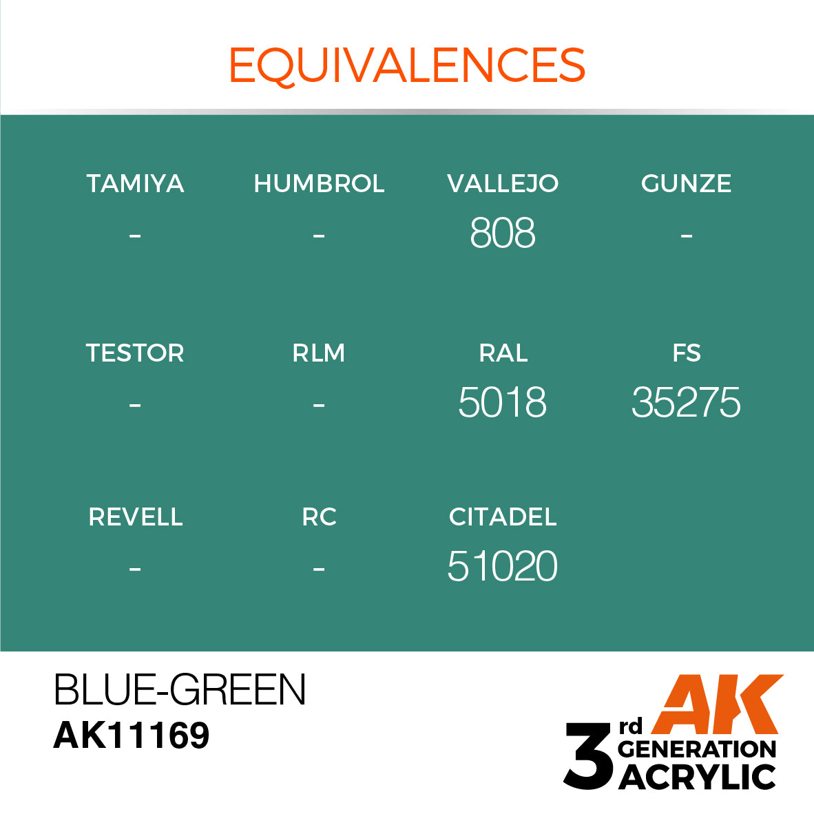 AK-11169 AK Interactive 3G Acrylic Blue-Green 17ml