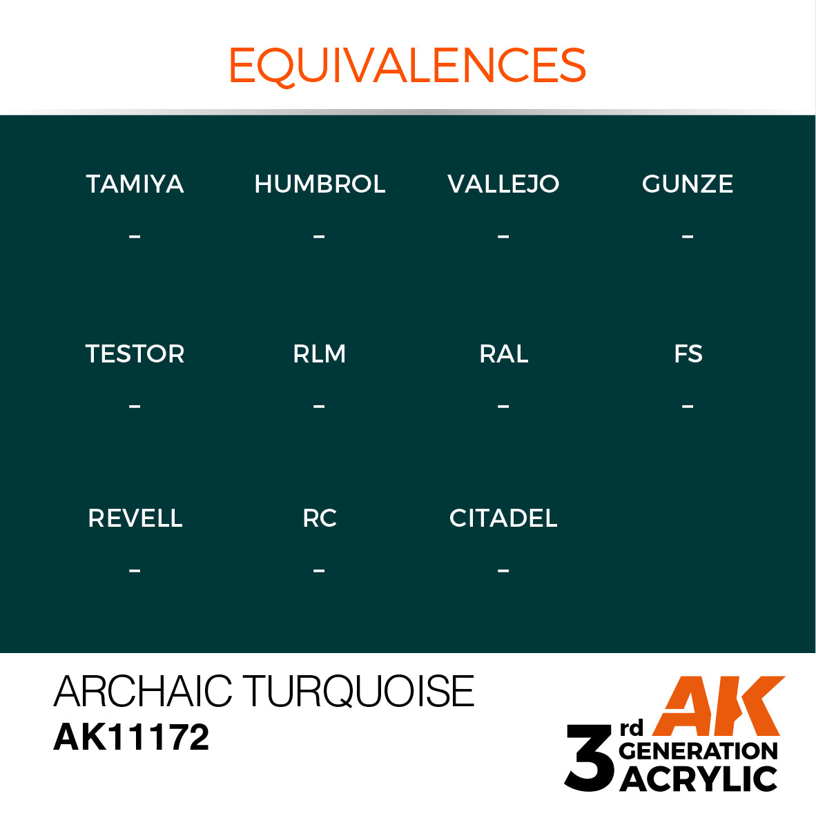 AK-11172 AK Interactive 3G Acrylic Archaic Turquoise 17ml