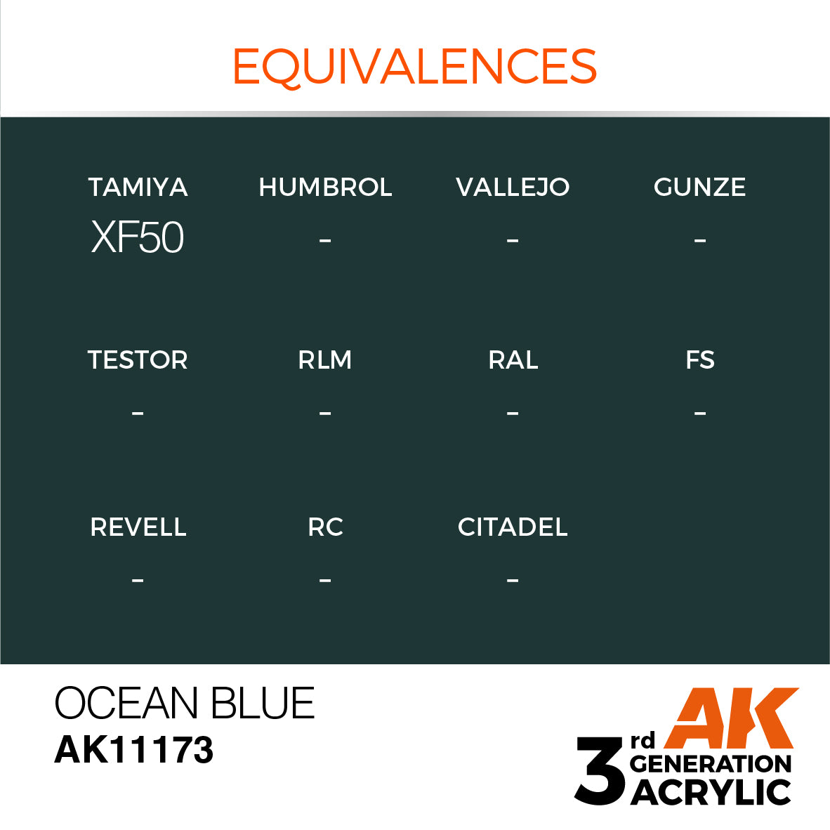 AK-11173 AK Interactive 3G Acrylic Ocean Blue 17ml