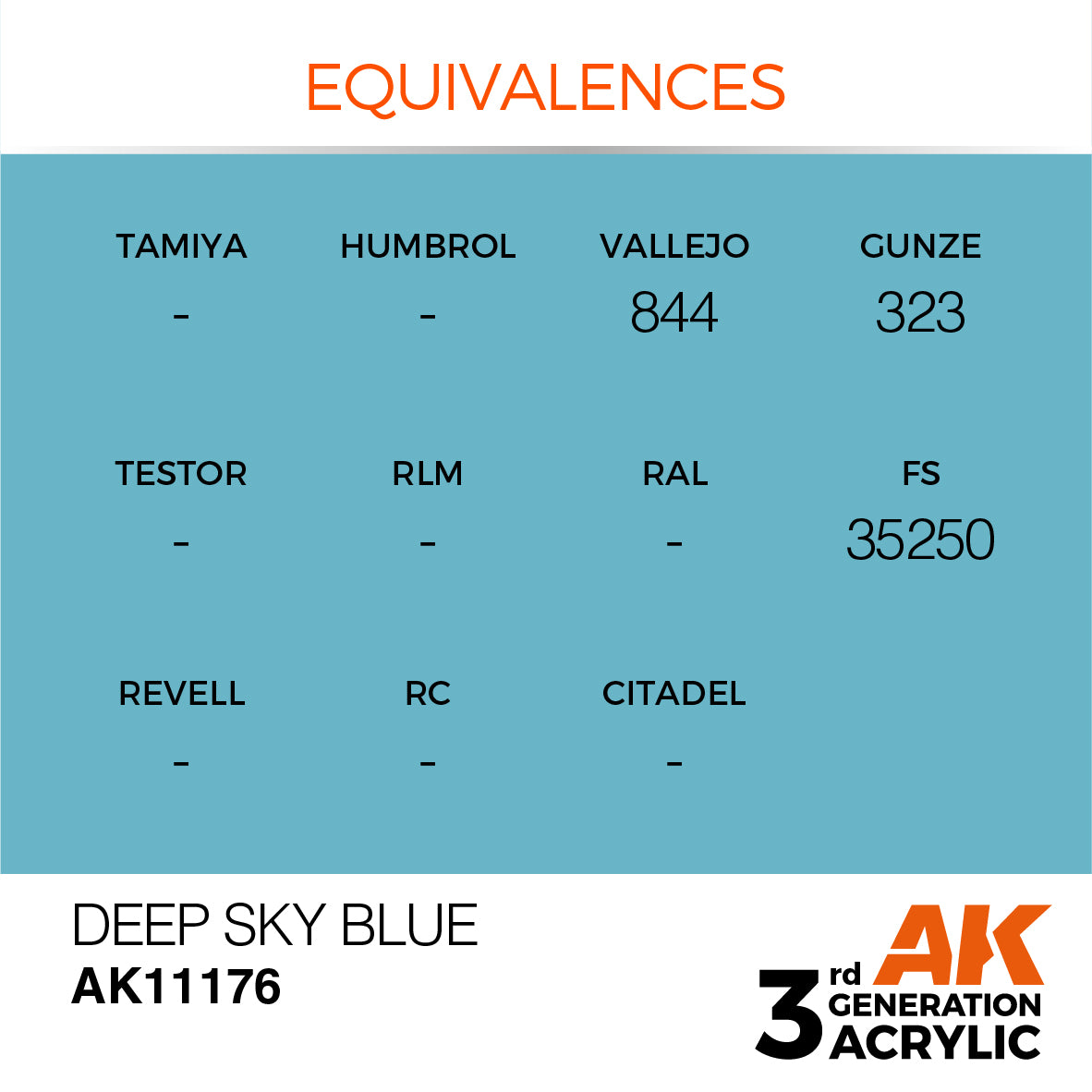 AK-11176 AK Interactive 3G Acrylic Deep Sky Blue 17ml