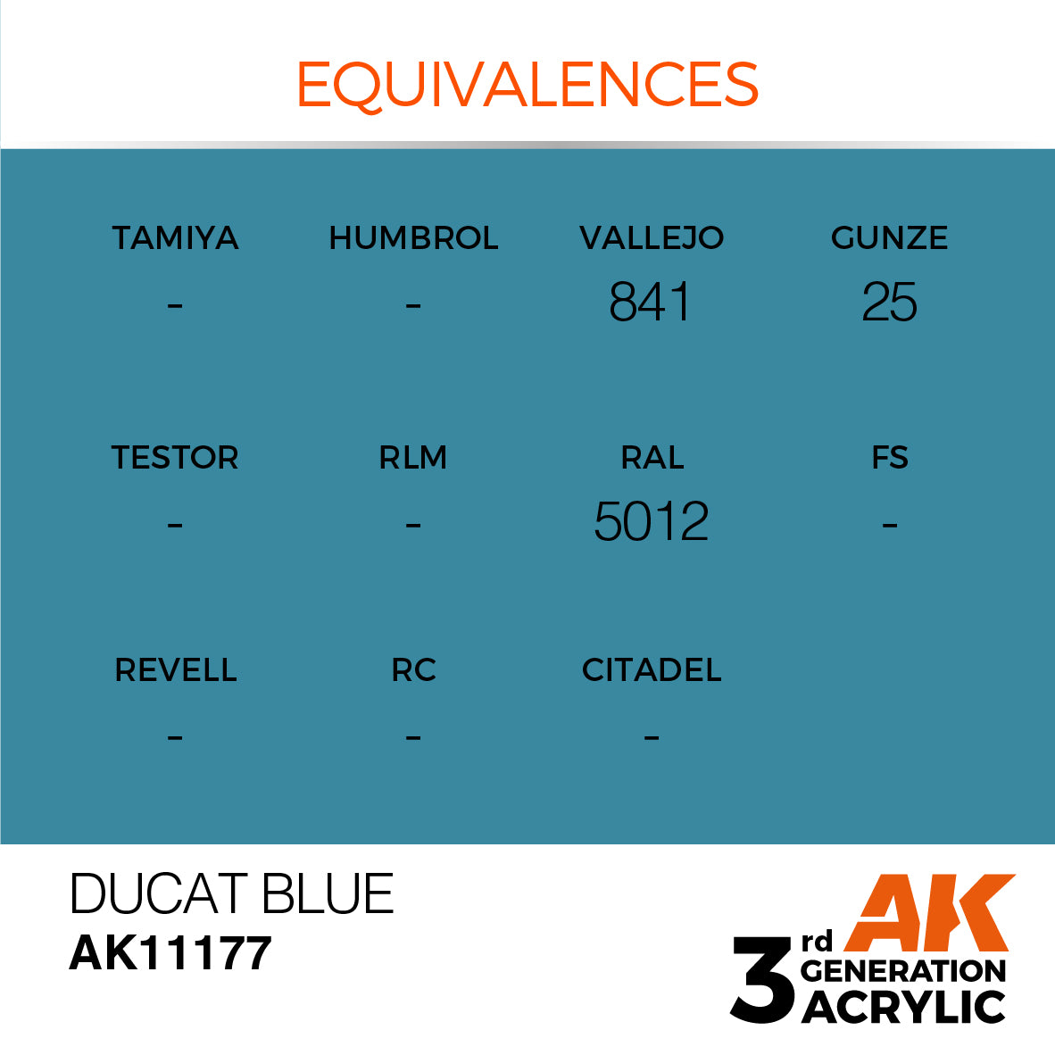 AK-11177 AK Interactive 3G Acrylic Ducat Blue 17ml