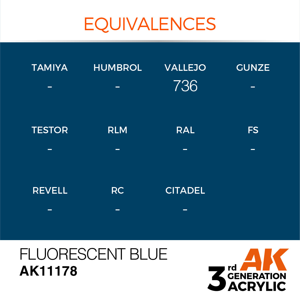 AK-11178 AK Interactive 3G Acrylic Fluorescent Blue 17ml