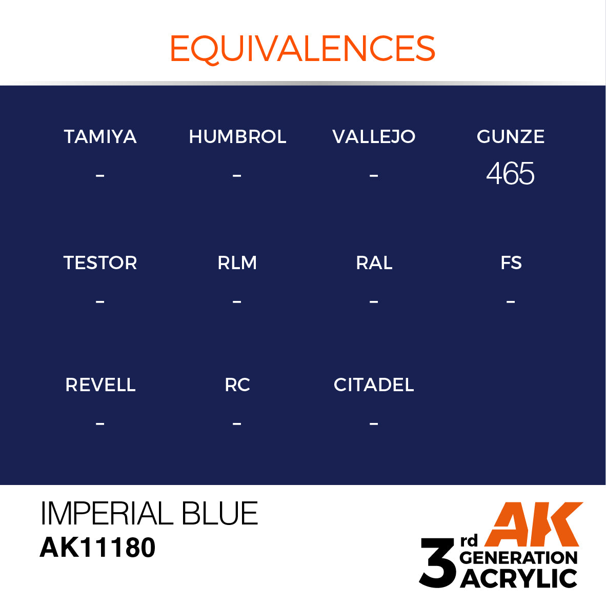 AK-11180 AK Interactive 3G Acrylic Imperial Blue 17ml