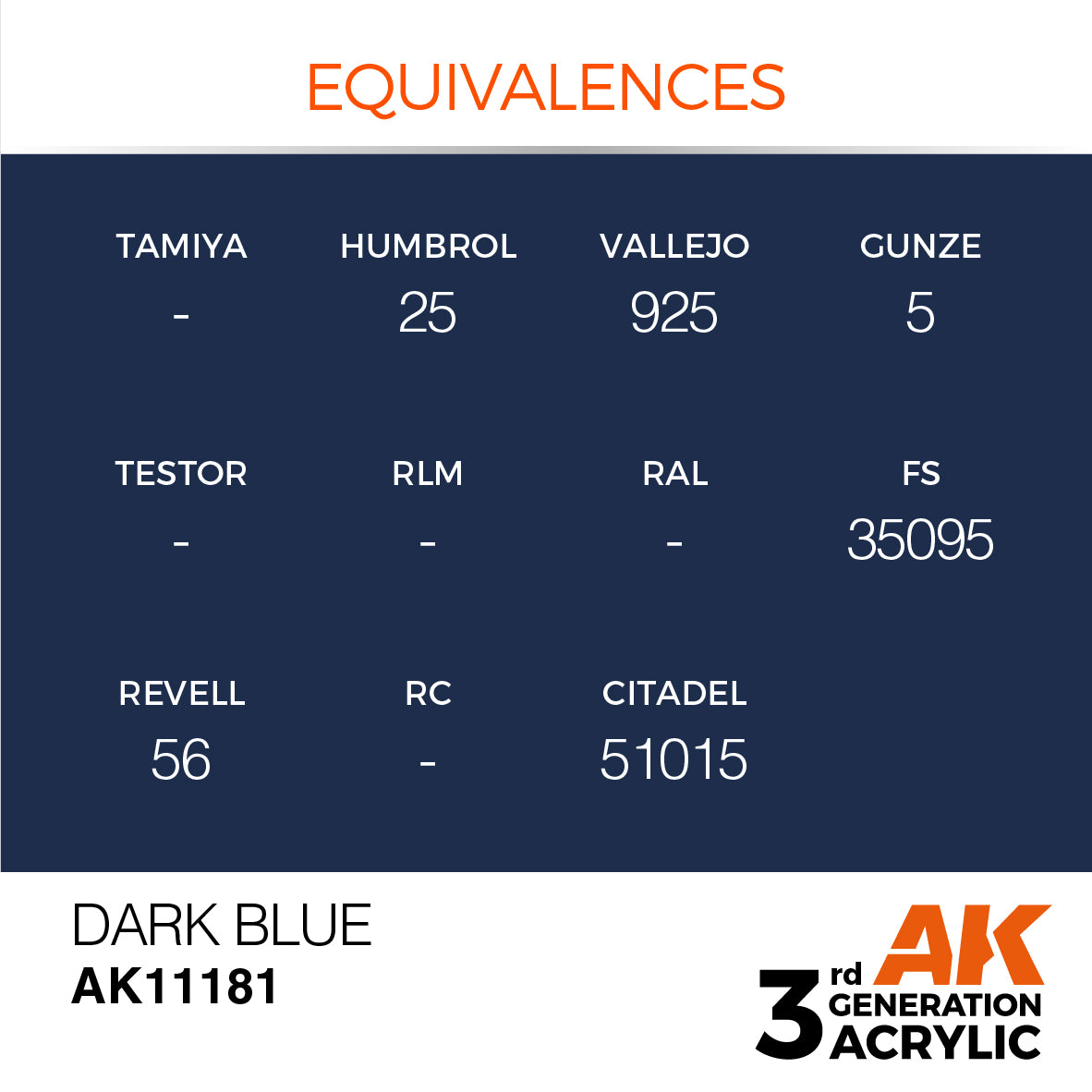 AK-11181 AK Interactive 3G Acrylic Dark Blue 17ml