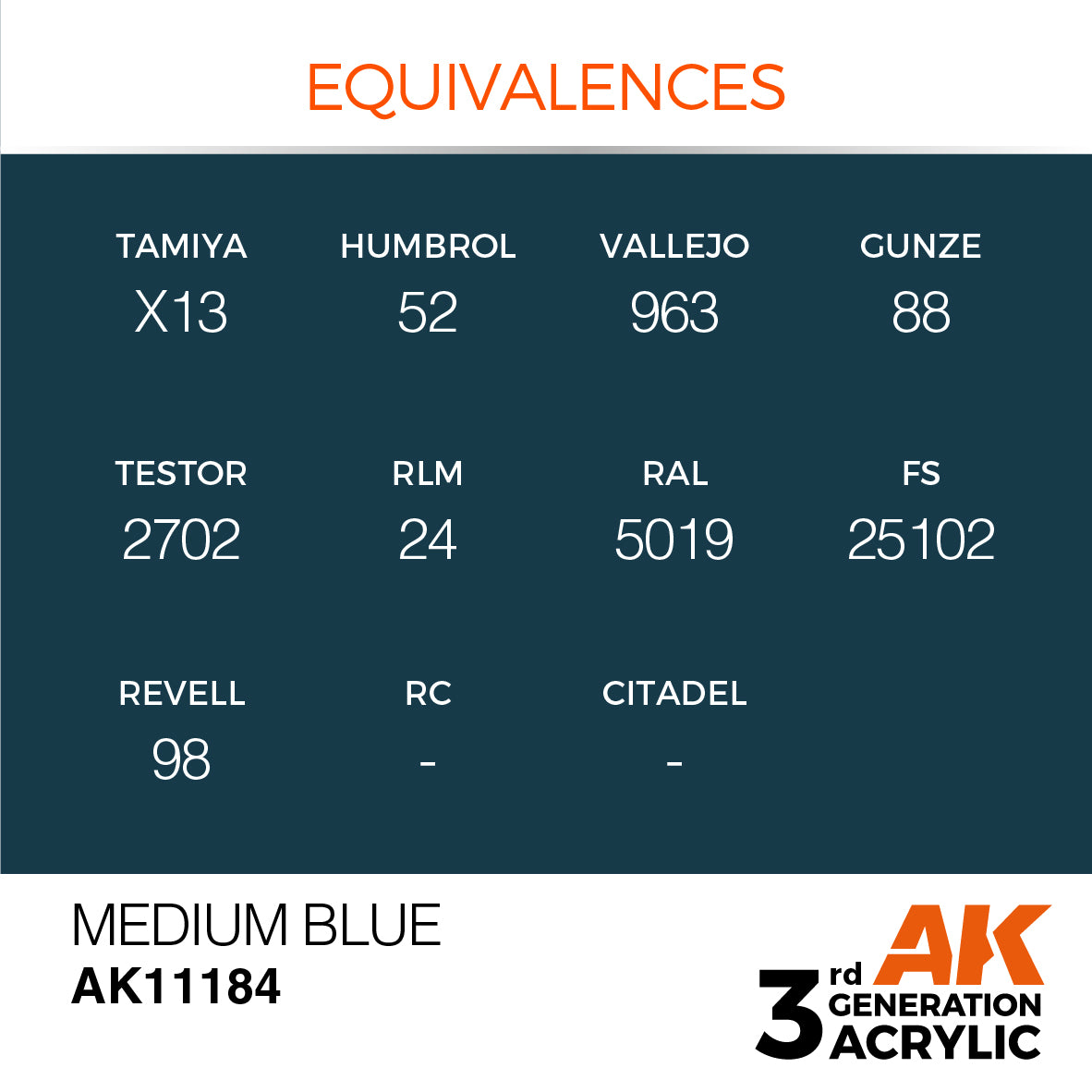 AK-11184 AK Interactive 3G Acrylic Medium Blue 17ml