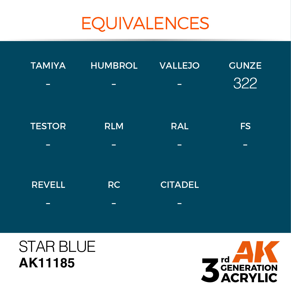 AK-11185 AK Interactive 3G Acrylic Star Blue 17ml