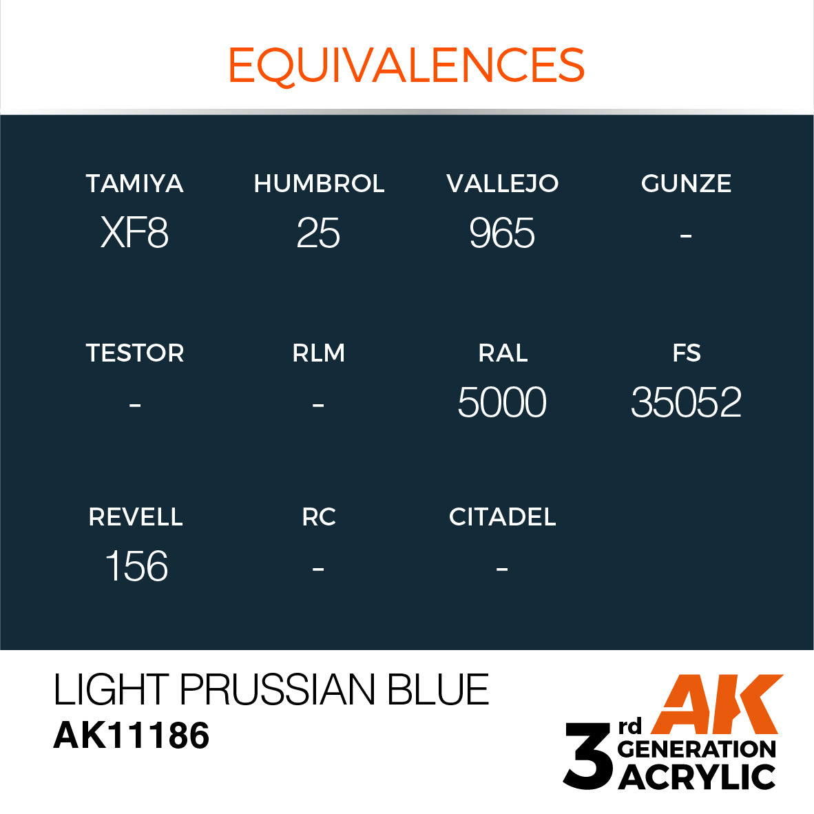 AK-11186 AK Interactive 3G Acrylic Light Prussian Blue 17ml