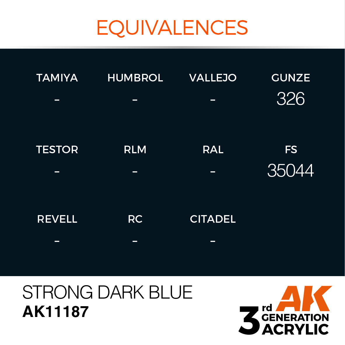 AK-11187 AK Interactive 3G Acrylic Strong Dark Blue 17ml