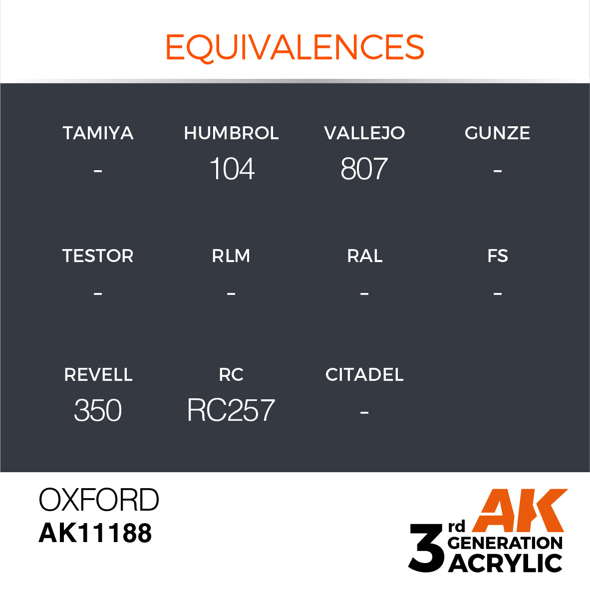 AK-11188 AK Interactive 3G Acrylic Oxford 17ml