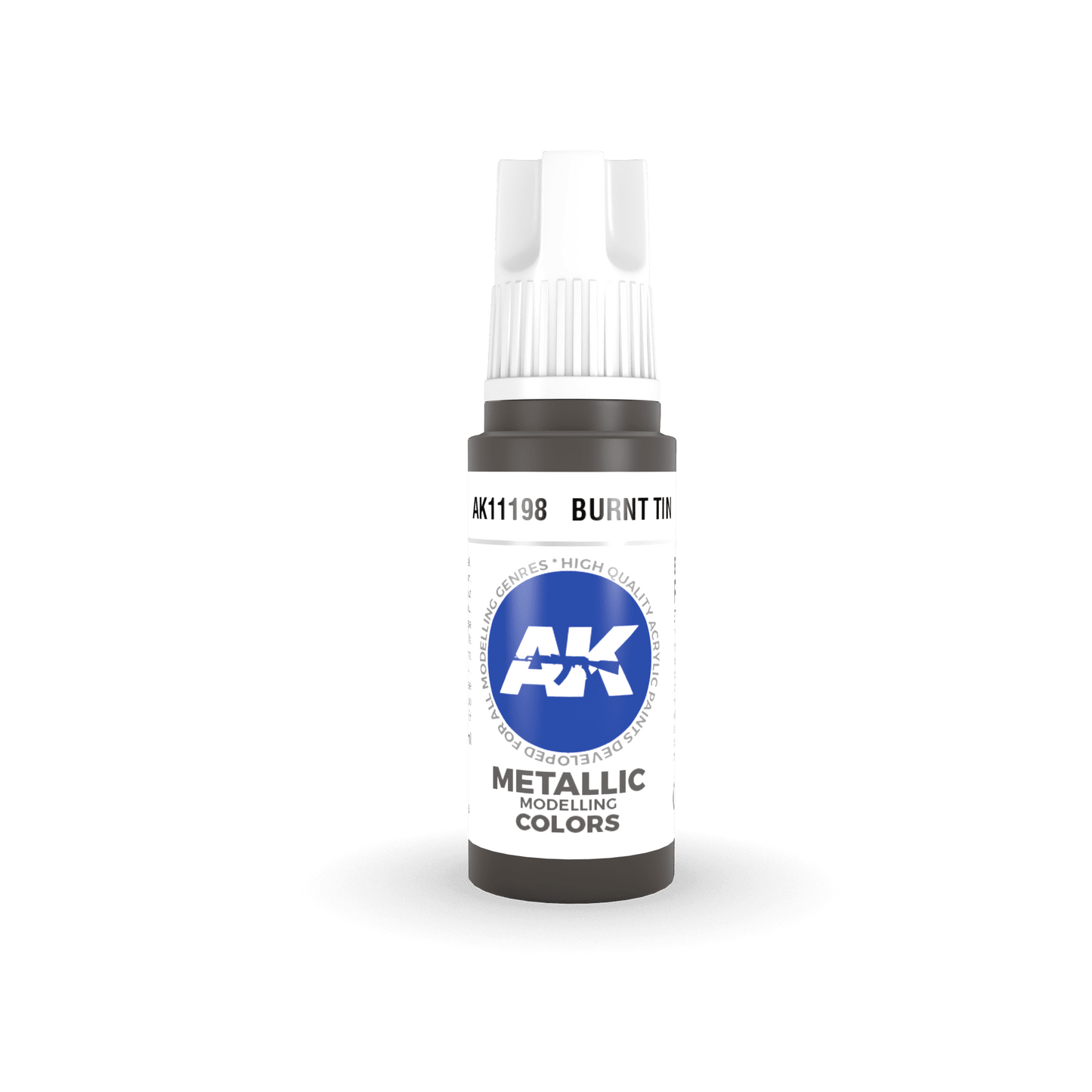 AK-11198 AK Interactive 3G Acrylic Burnt Tin 17ml