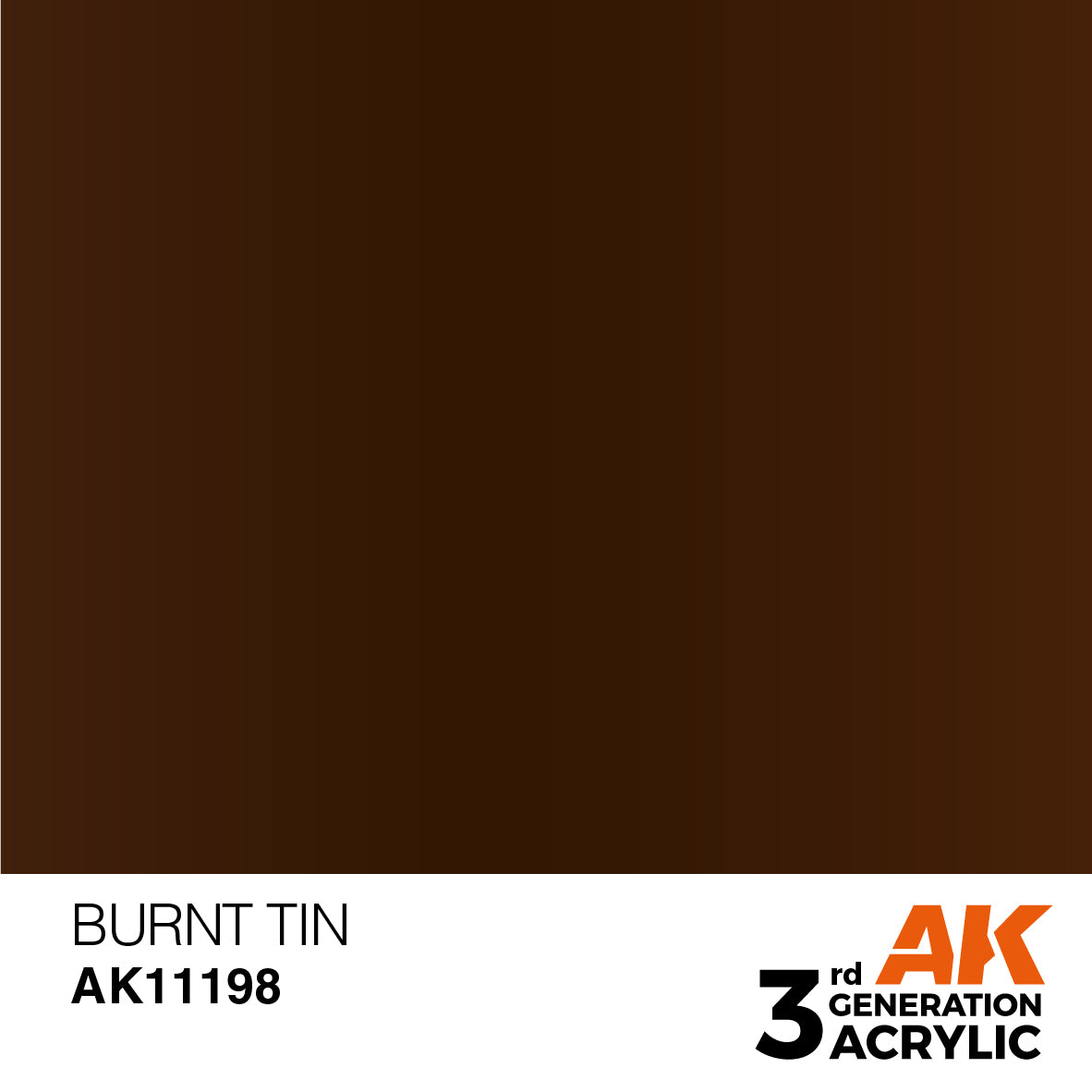 AK-11198 AK Interactive 3G Acrylic Burnt Tin 17ml