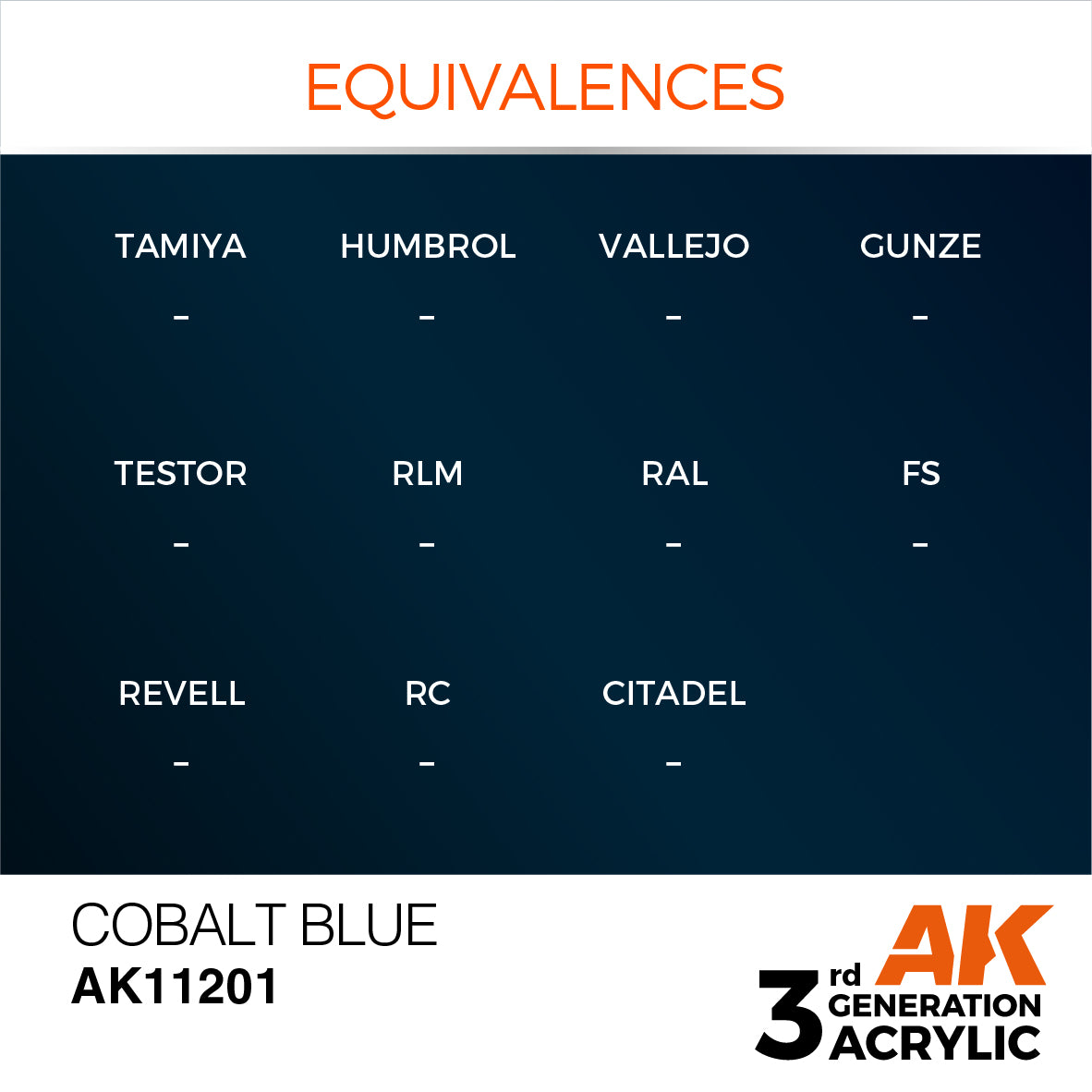 AK-11201 AK Interactive 3G Acrylic Cobalt Blue 17ml