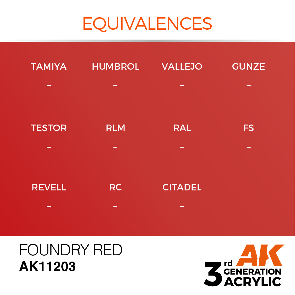 AK-11203 AK Interactive 3G Acrylic Foundry Red 17ml