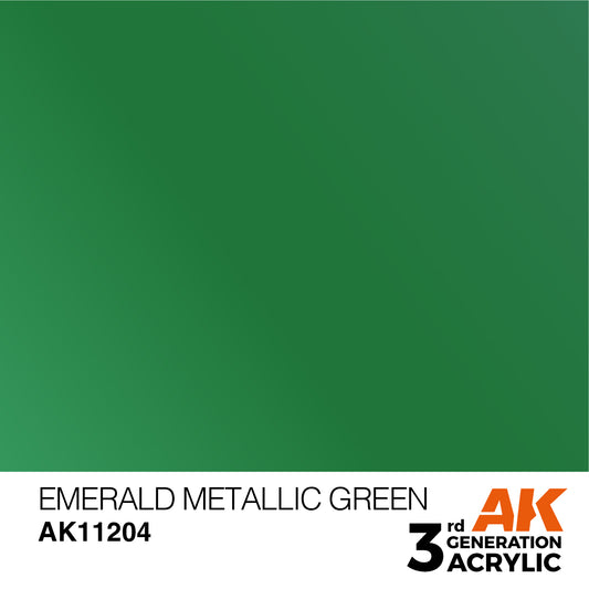 AK-11204 AK Interactive 3G Acrylic Emerald Metallic Green 17ml