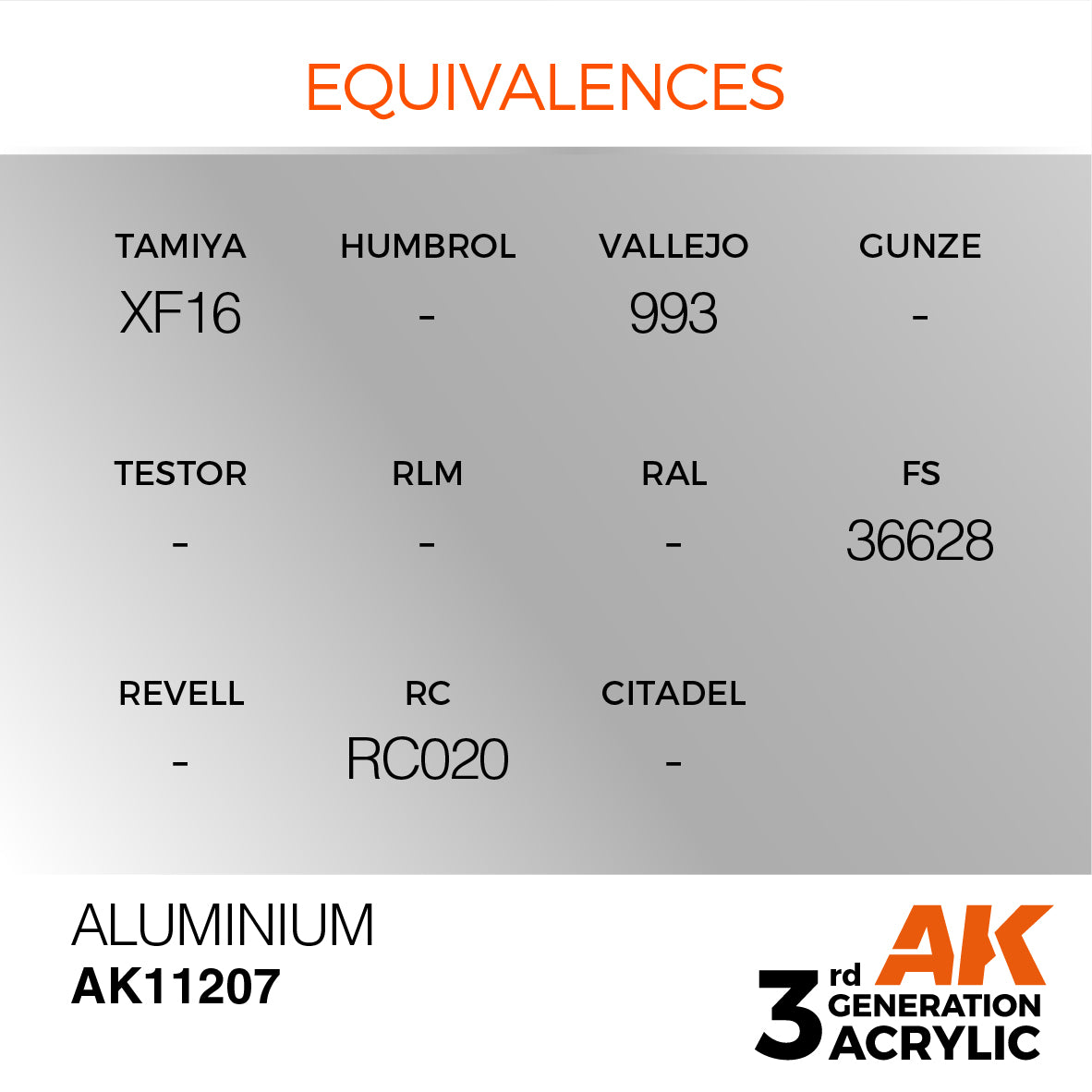 AK-11207 AK Interactive 3G Acrylic Aluminum 17ml