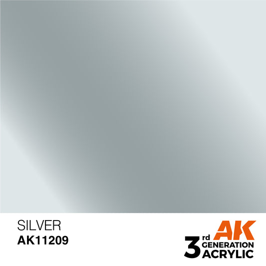 AK-11209 AK Interactive 3G Acrylic Silver 17ml