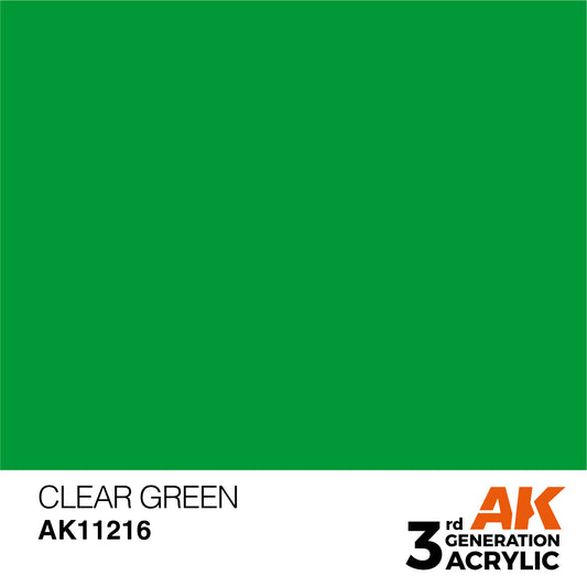 AK-11216 AK Interactive 3G Acrylic Clear Green 17ml