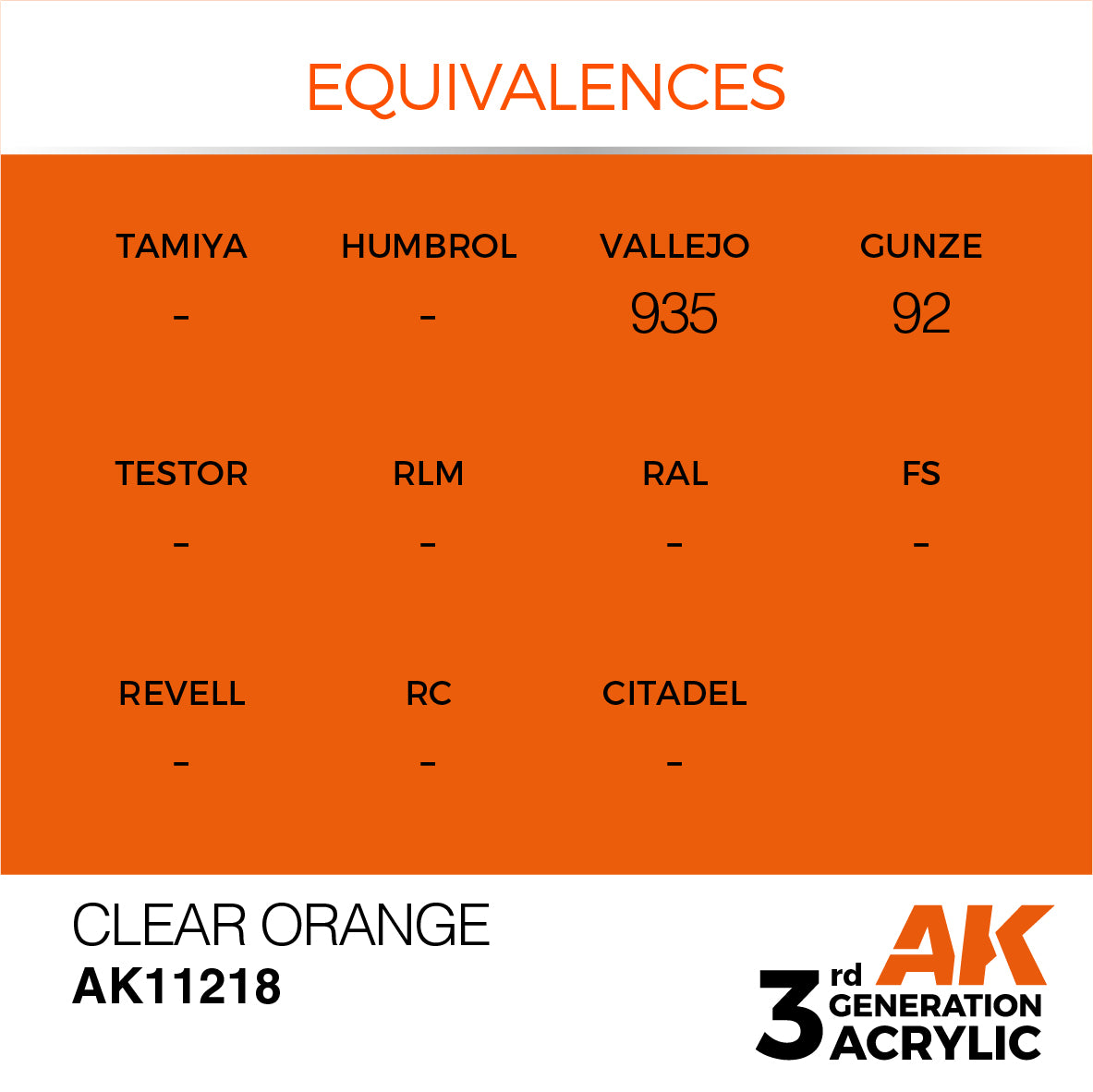 AK-11218 AK Interactive 3G Acrylic Clear Orange 17ml